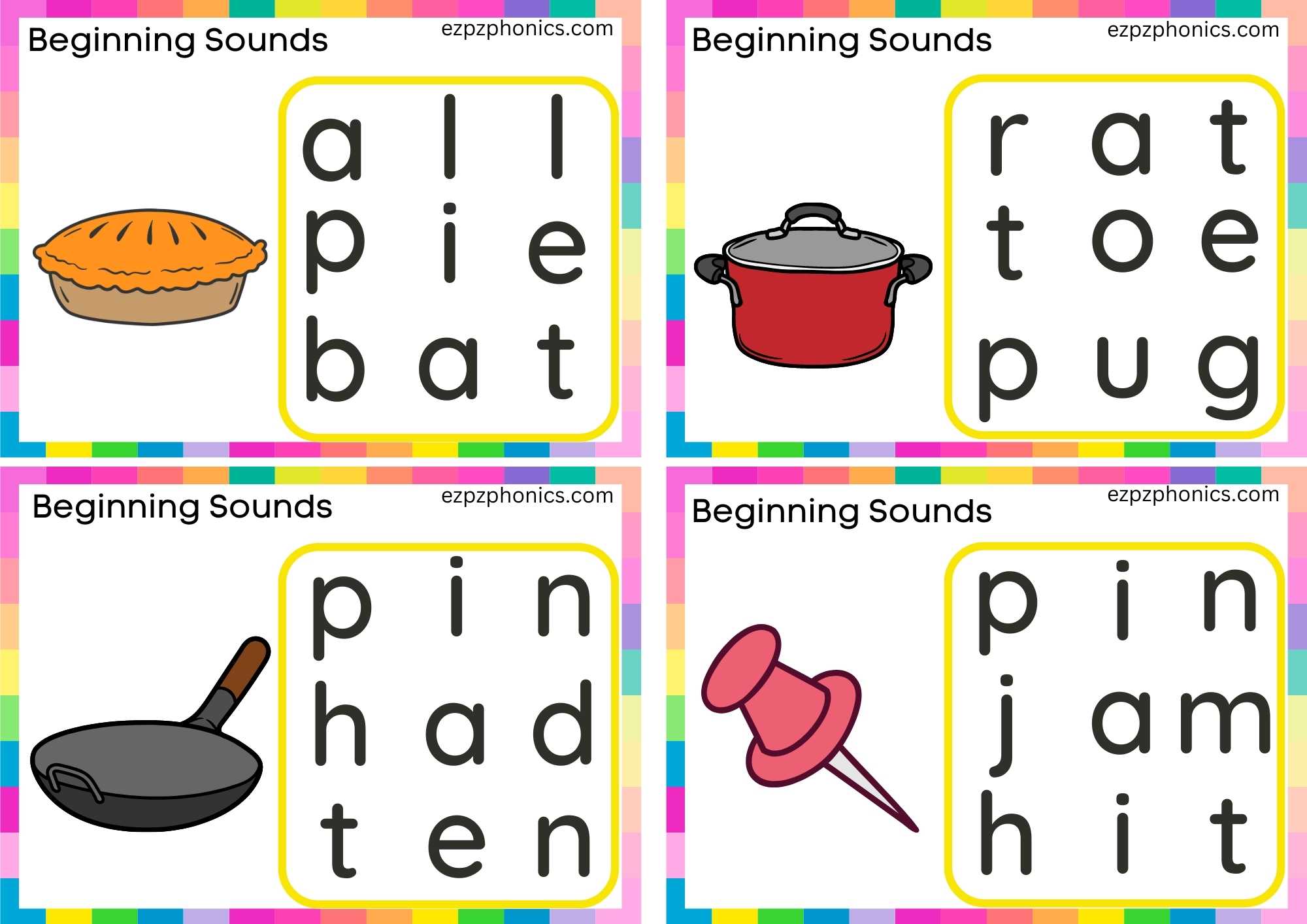 Letter P Word Search Group 1